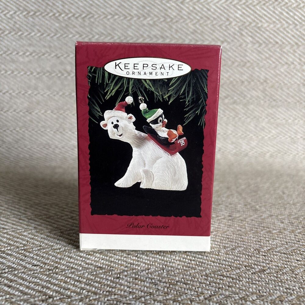 Hallmark‎ Keepsake Christmas Ornament 1995 "Polar Coaster" With Penguin QX6117